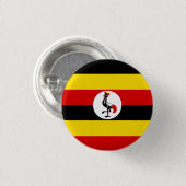 Badge Rond 2,50 Cm Drapeau de l'Ouganda (Devant & derrière)