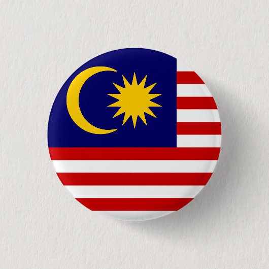 Badge Rond 2,50 Cm Drapeau de Malaisie (Devant)