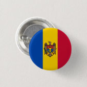 Badge Rond 2,50 Cm Drapeau de Moldavie (Devant & derrière)