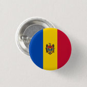 Badge Rond 2,50 Cm Drapeau de Moldova (Devant & derrière)