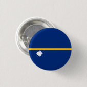 Badge Rond 2,50 Cm Drapeau de Nauruan, Drapeau de Nauru (Devant & derrière)