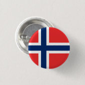 Badge Rond 2,50 Cm Drapeau de Norway (Devant & derrière)