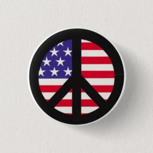Badge Rond 2,50 Cm Drapeau de paix (Devant)