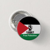 Badge Rond 2,50 Cm Drapeau de Palestine (Devant & derrière)