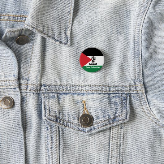 Badge Rond 2,50 Cm Drapeau de Palestine (En situation)