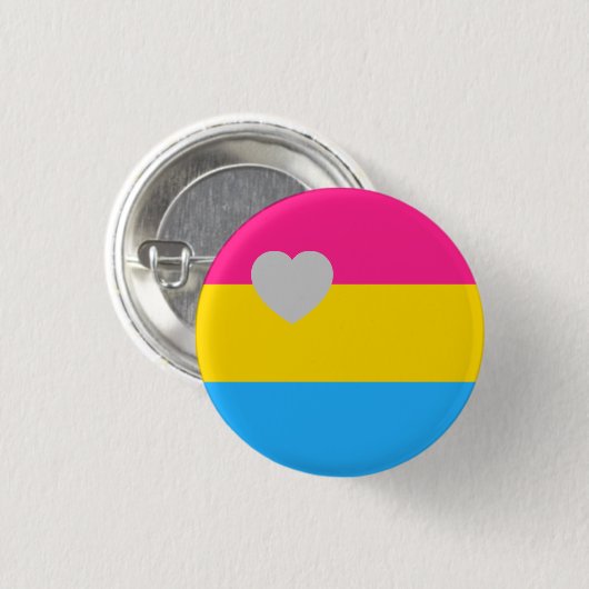 Badge Rond 2,50 Cm Drapeau de Panromantic (Devant & derrière)