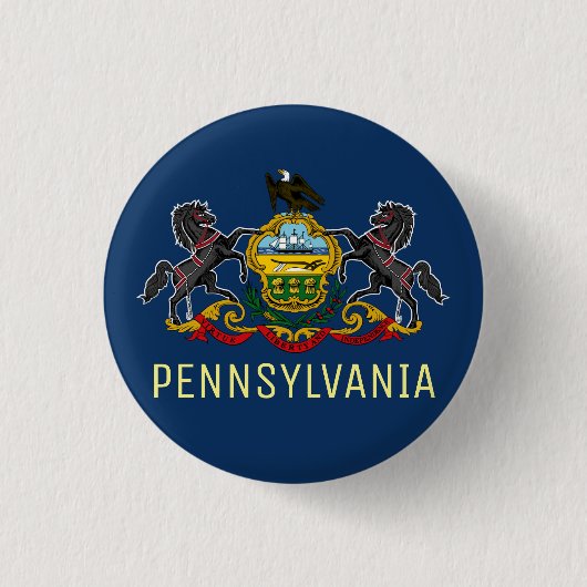 Badge Rond 2,50 Cm Drapeau de Pennsylvanie (Devant)