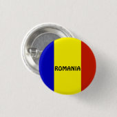 Badge Rond 2,50 Cm Drapeau de Roumanie (Devant & derrière)