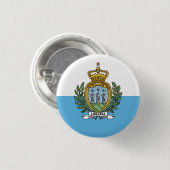Badge Rond 2,50 Cm Drapeau de Saint-Marin (Devant & derrière)