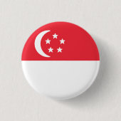 Badge Rond 2,50 Cm Drapeau de Singapour (Devant)