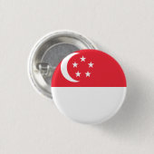 Badge Rond 2,50 Cm Drapeau de Singapour (Devant & derrière)
