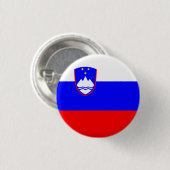 Badge Rond 2,50 Cm Drapeau de Slovénie (Devant & derrière)