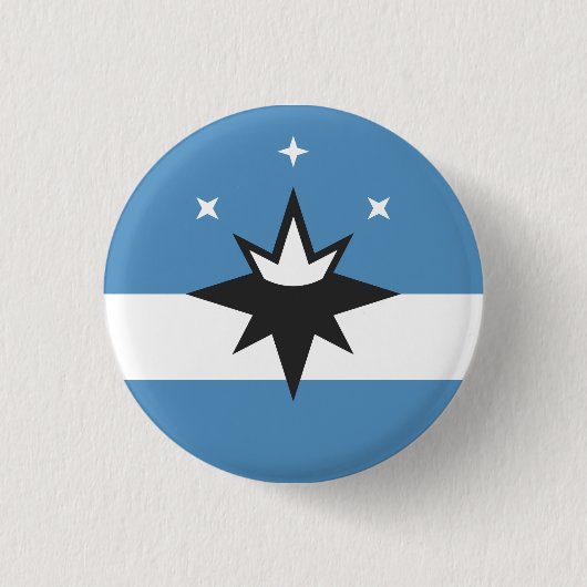 Badge Rond 2,50 Cm Drapeau de Springfield, Missouri (Devant)