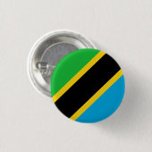 Badge Rond 2,50 Cm Drapeau de Tanzanie (Devant & derrière)