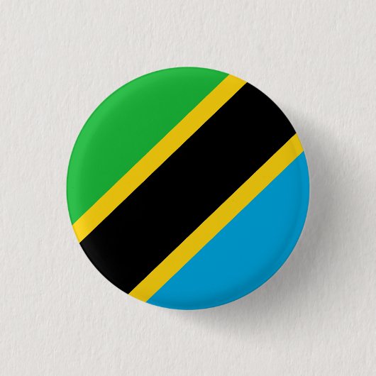 Badge Rond 2,50 Cm Drapeau de Tanzanie (Devant)