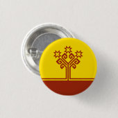 Badge Rond 2,50 Cm Drapeau de Tchouvachie (Devant & derrière)