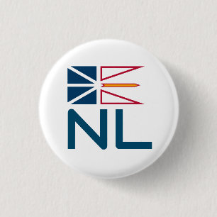 Badge Rond 2,50 Cm Drapeau de Terre-Neuve-et-Labrador