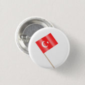 Badge Rond 2,50 Cm Drapeau de Turkiye (Devant & derrière)