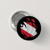 Badge Rond 2,50 Cm Drapeau déchiré d'Autriche (Devant & derrière)