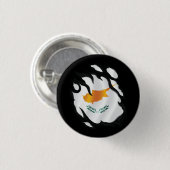 Badge Rond 2,50 Cm Drapeau déchiré de Chypre (Devant & derrière)