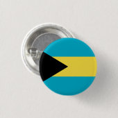 Badge Rond 2,50 Cm Drapeau des Bahamas (Devant & derrière)
