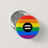 Badge Rond 2,50 Cm Drapeau des droits gays (Devant & derrière)