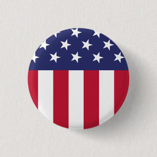 Badge Rond 2,50 Cm Drapeau des États-Unis d'Amérique