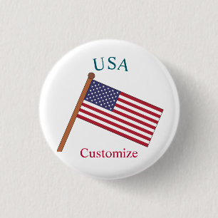 Badge Rond 2,50 Cm Drapeau des États-Unis Thunder_Cove
