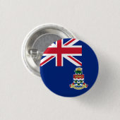 Badge Rond 2,50 Cm Drapeau des îles Caïmans (Devant & derrière)