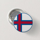 Badge Rond 2,50 Cm Drapeau des îles Féroé (Devant & derrière)