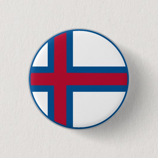 Badge Rond 2,50 Cm Drapeau des îles Féroé (Devant)
