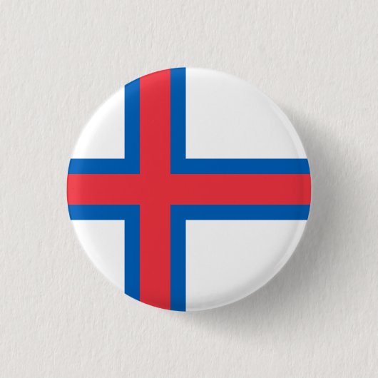 Badge Rond 2,50 Cm Drapeau des îles Féroé (Devant)