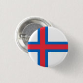 Badge Rond 2,50 Cm Drapeau des îles Féroé (Devant & derrière)