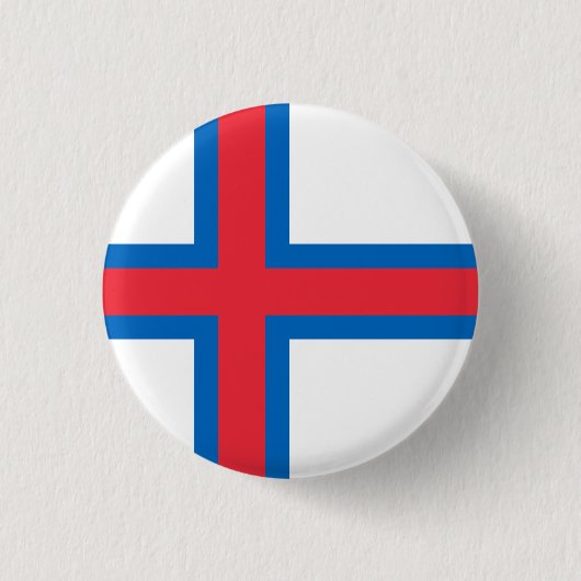 Badge Rond 2,50 Cm Drapeau des îles Féroé (Devant)