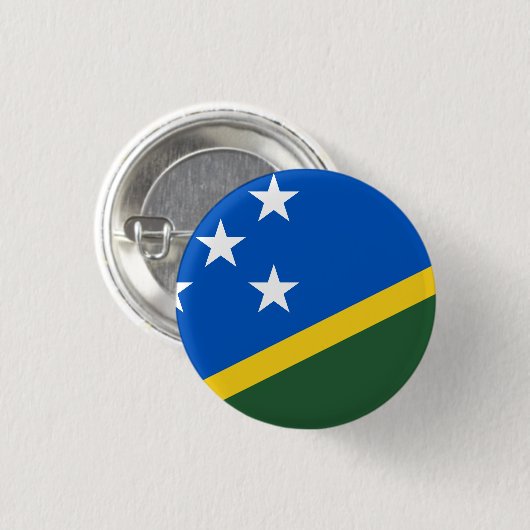 Badge Rond 2,50 Cm Drapeau des Îles Salomon (Devant & derrière)