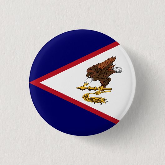 Badge Rond 2,50 Cm Drapeau des Samoa américaines patriotiques (Devant)