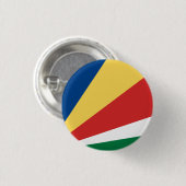Badge Rond 2,50 Cm Drapeau des Seychelles (Devant & derrière)