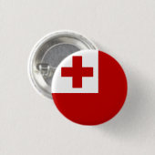 Badge Rond 2,50 Cm Drapeau des Tonga (Devant & derrière)