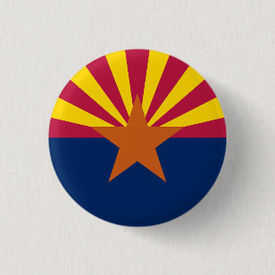 Badge Rond 2,50 Cm Drapeau d'État de l'Arizona