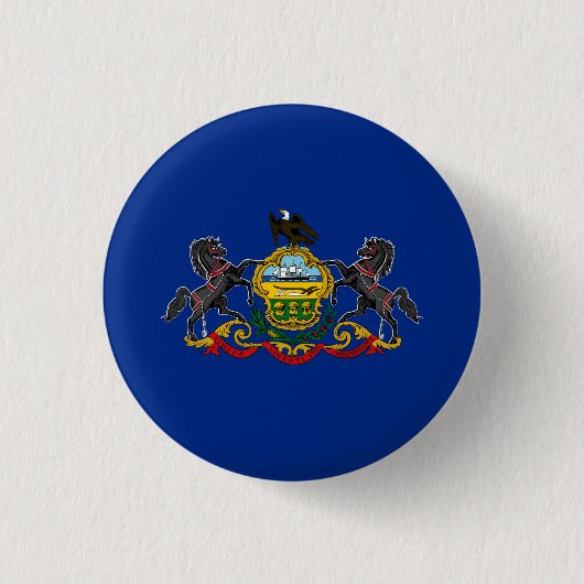 Badge Rond 2,50 Cm Drapeau d'État de Pennsylvanie États-Unis (Devant)