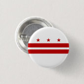 Badge Rond 2,50 Cm Drapeau d'État de Washington DC (Devant & derrière)