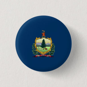 Badge Rond 2,50 Cm Drapeau d'État du Vermont USA