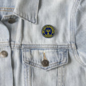 Badge Rond 2,50 Cm Drapeau d'Evansville, Indiana (En situation)