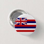 Badge Rond 2,50 Cm Drapeau d'Hawaï, Drapeau d'Hawaï (Devant & derrière)