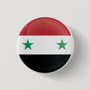 Badge Rond 2,50 Cm Drapeau d'icône de la Syrie