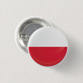 Badge Rond 2,50 Cm Drapeau d'icône rond de Pologne (Devant & derrière)