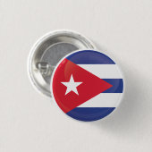 Badge Rond 2,50 Cm Drapeau d'icône ronde Cuba (Devant & derrière)