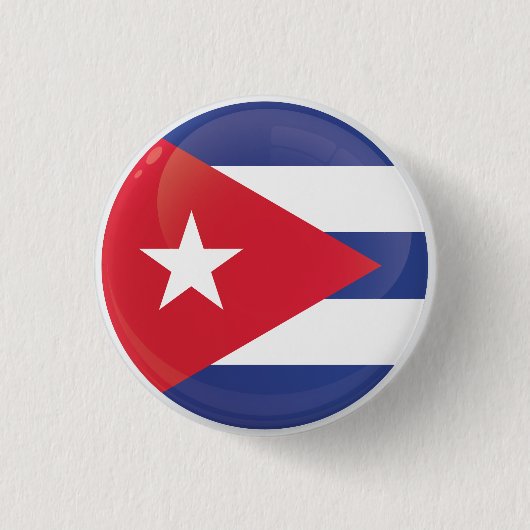 Badge Rond 2,50 Cm Drapeau d'icône ronde Cuba (Devant)