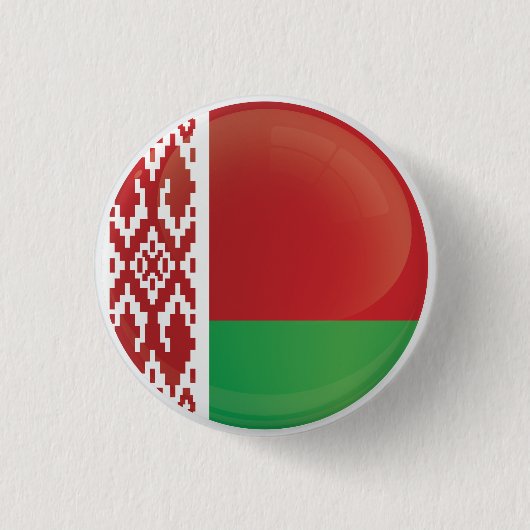 Badge Rond 2,50 Cm Drapeau d'icône ronde de la Biélorussie (Devant)