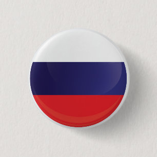 Badge Rond 2,50 Cm Drapeau d'icône ronde de Russie